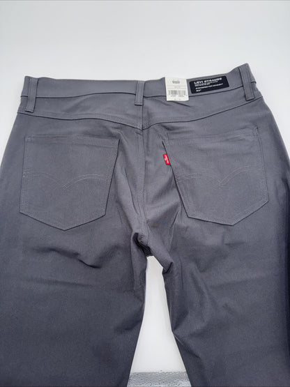 $70 Levi's Men's 511 Slim Tech Pants Stretch A92130010- Grey- 34W 32L - New Tag