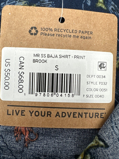 $50 Eddie Bauer Men’s Baja Button Up Shirt - Blue - Small - New With Tags