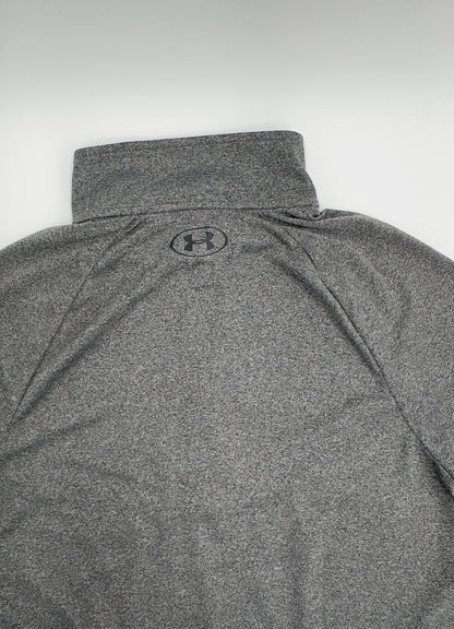 Under Armour Men’s Tech 2.0 Half Zip Long Sleeve Performance Shirt- Grey- Small