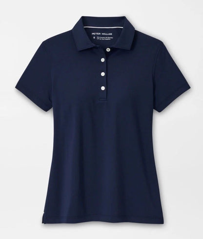 $95 Peter Millar Women's Sun Protection UPF 50+ Golf Polo Shirt-Navy-XSmall -New