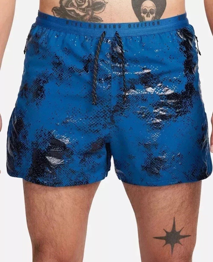 $100 Nike Men’s ADV Running Division Shorts Blue Black FN3377-476- Size: Medium