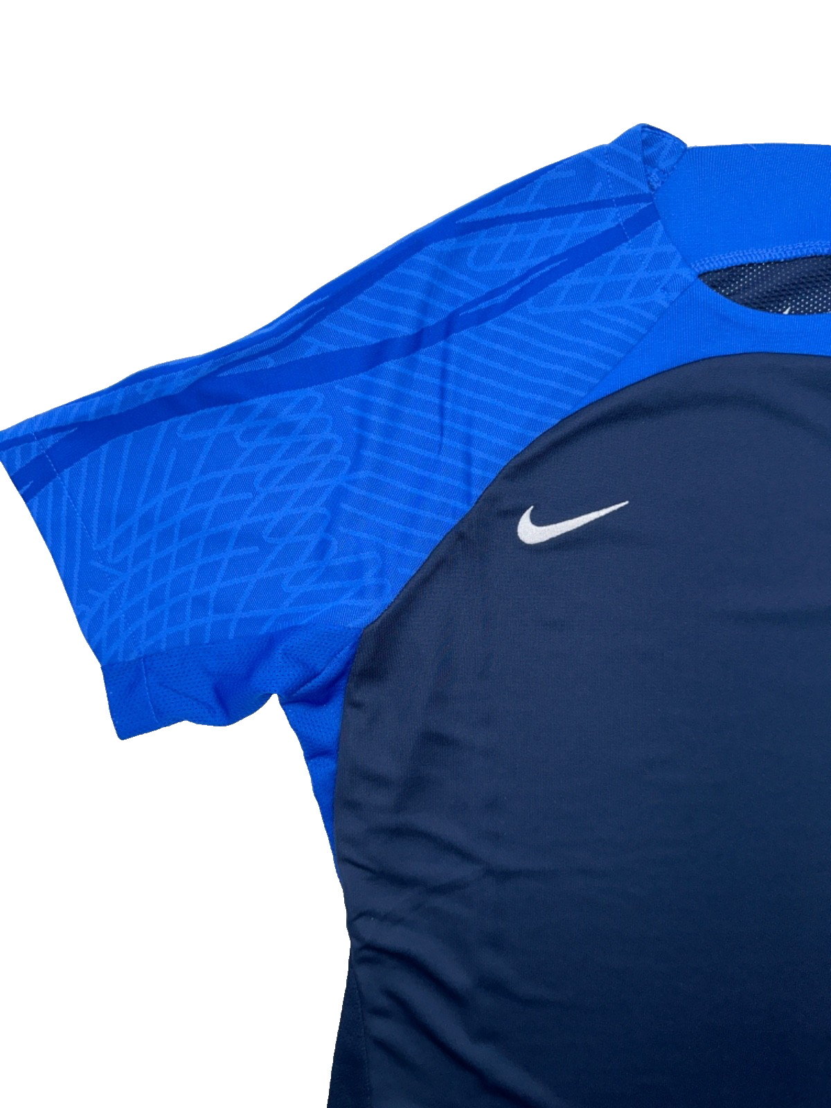 $42 Nike Women’s Dri-fit Strike 2 Short Sleeve Soccer Jersey-Blue/Navy-Medium