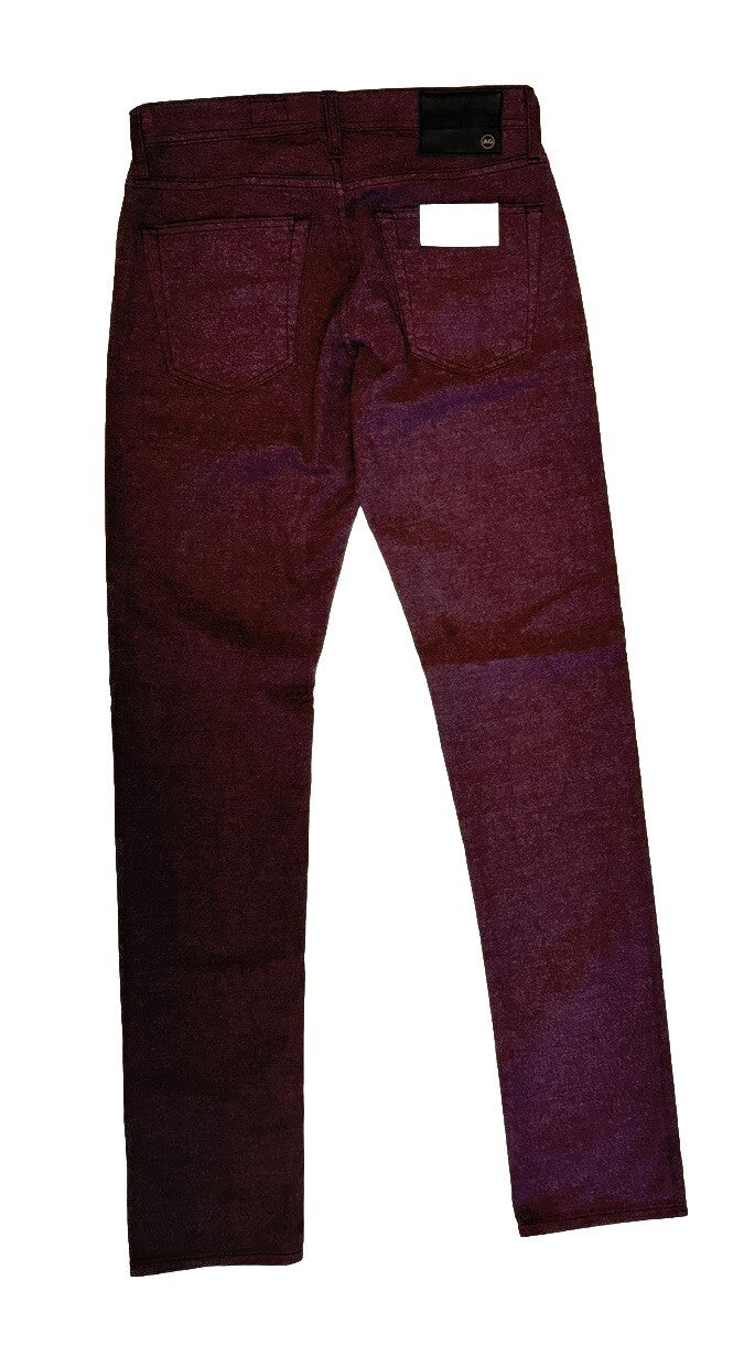$198 AG Men’s Tellis Slim Fit 5-Pocket Pants Jeans  - Burgundy - Size 29Wx34L