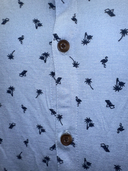 $60 Mountain Men’s Isles Button Up Shirt - Blue Caspian Pall Toss - Small - New