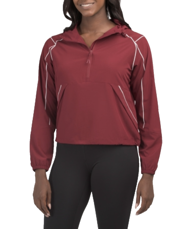 $68 Mondetta Women's Club Lightweight Jacket - Cabernet/White - Medium - New