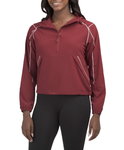 $68 Mondetta Women's Club Lightweight Jacket - Cabernet/White - Medium - New