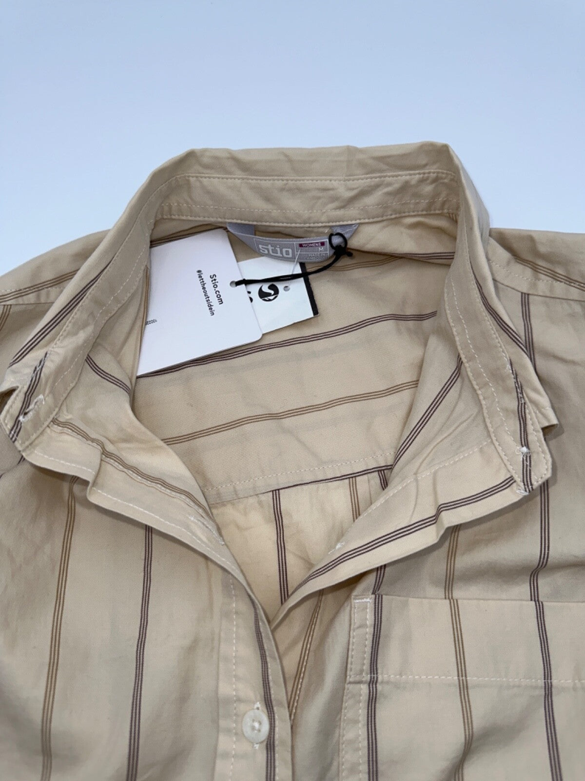 $120 Stio Women’s Button Up - Dried Ceramic Stripe - Medium - New with tag