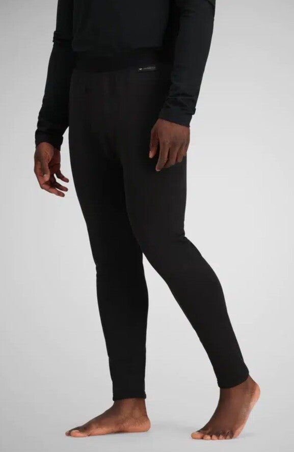 Obermeyer Men's Thermal Fleece Base Layer Bottoms 150 Ultrastretch-Black-Small