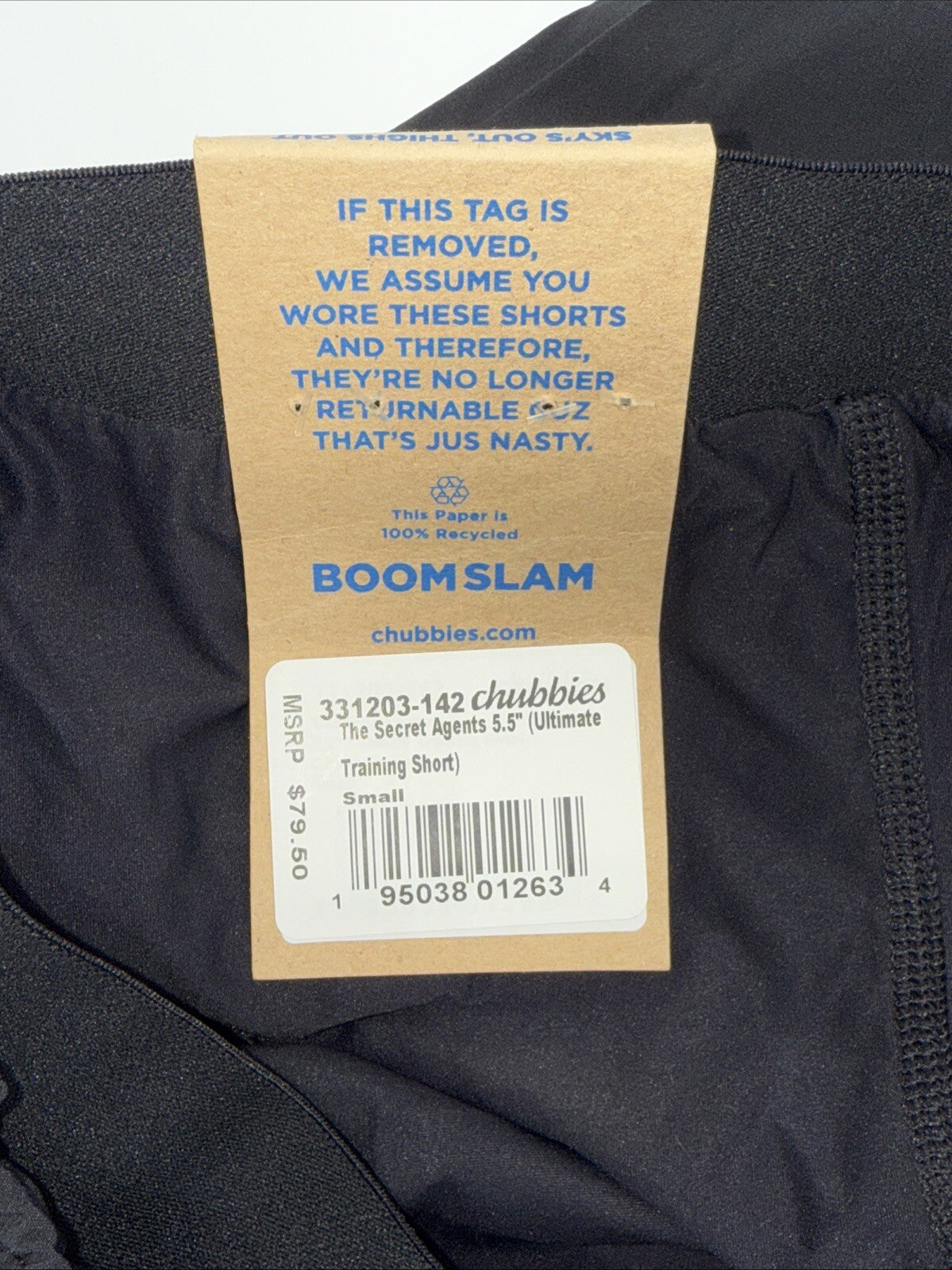 $80 Chubbies Men’s The Secret Agents 5.5” Ultimate Training Shorts-Black-Small-