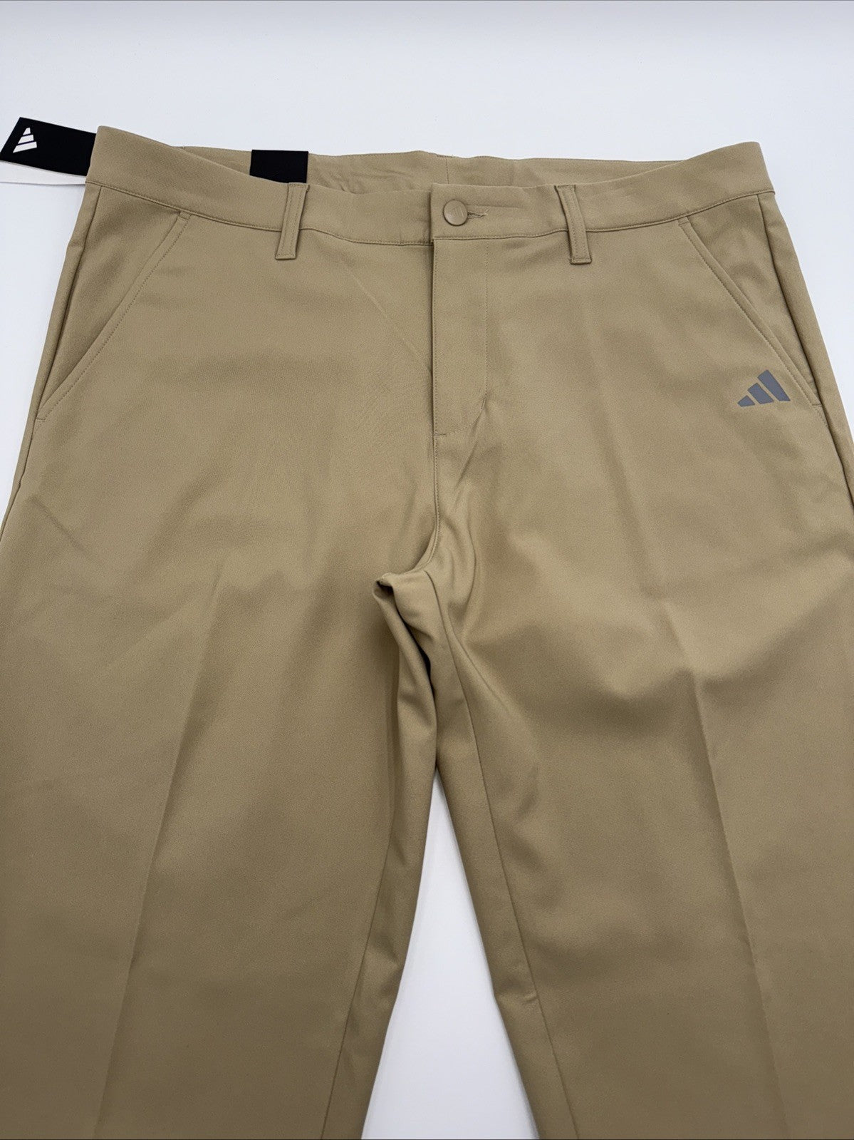 $70 Adidas Men’s Adi Advantage Flat Front Golf Pants- Hemp Beige - 34W 32L- New