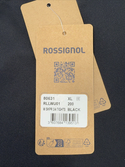 $95 Rossignol Women’s Stretch 3/4 Length Running Tights- Black- XLarge- New Tags