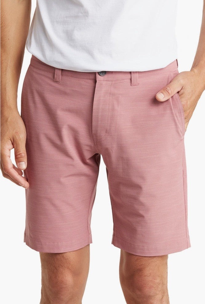 Travis Mathew Men’s Bermuda Comfort Stretch Easy Golf 8” Shorts-Heather Red -32W