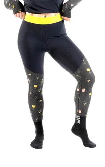 Wild Rye Women’s Jane Lite Crop Base Layer Leggings-Color Happy Hour-Size: 10