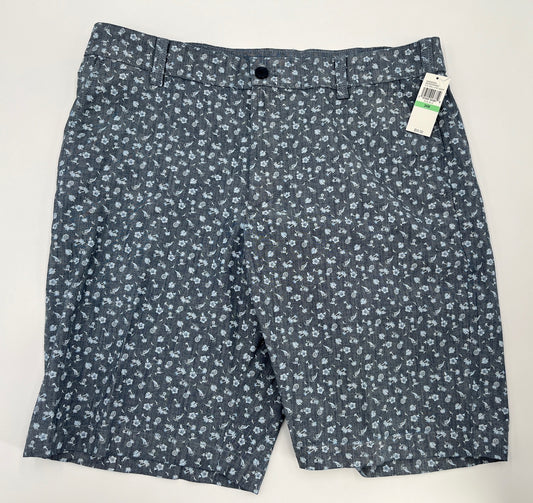 $50 Izod Men’s Classic Fit Printed 8” Shorts - Bijou Blue - 34W - New Tags