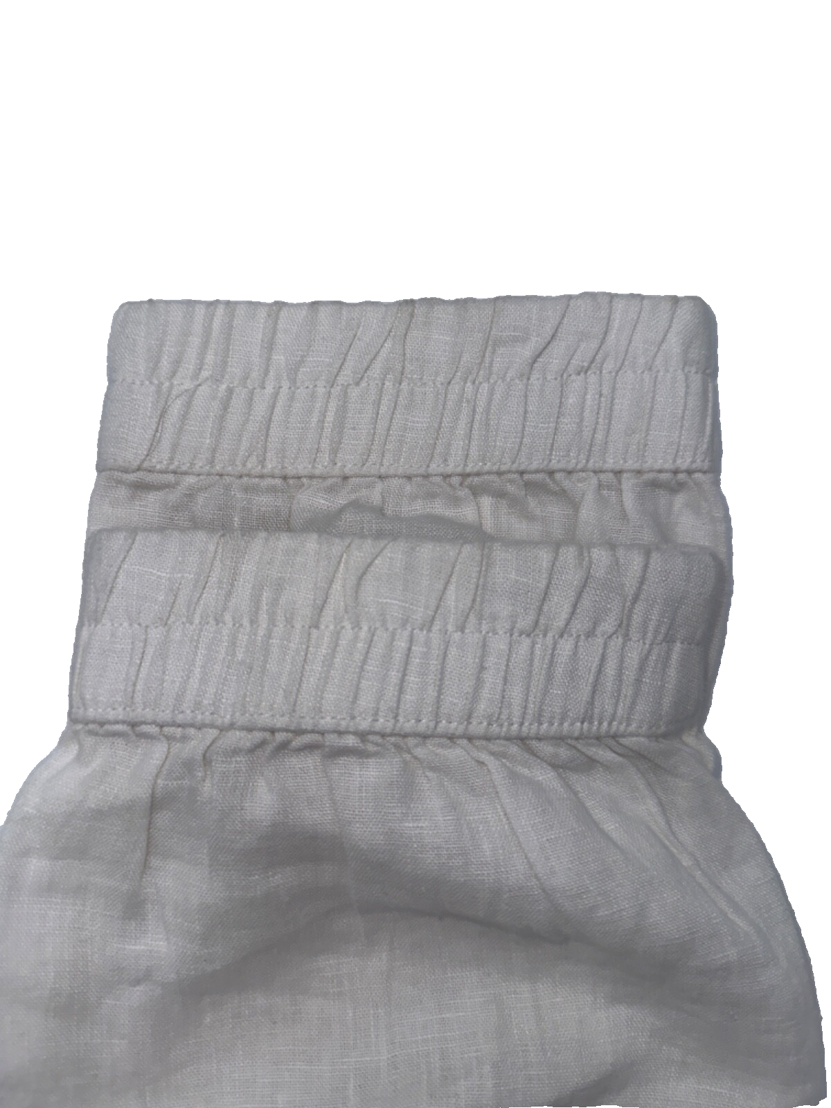 $89 Nicole Miller New York Solid Linen Joggers - Coconut Milk -  Medium -New Tag