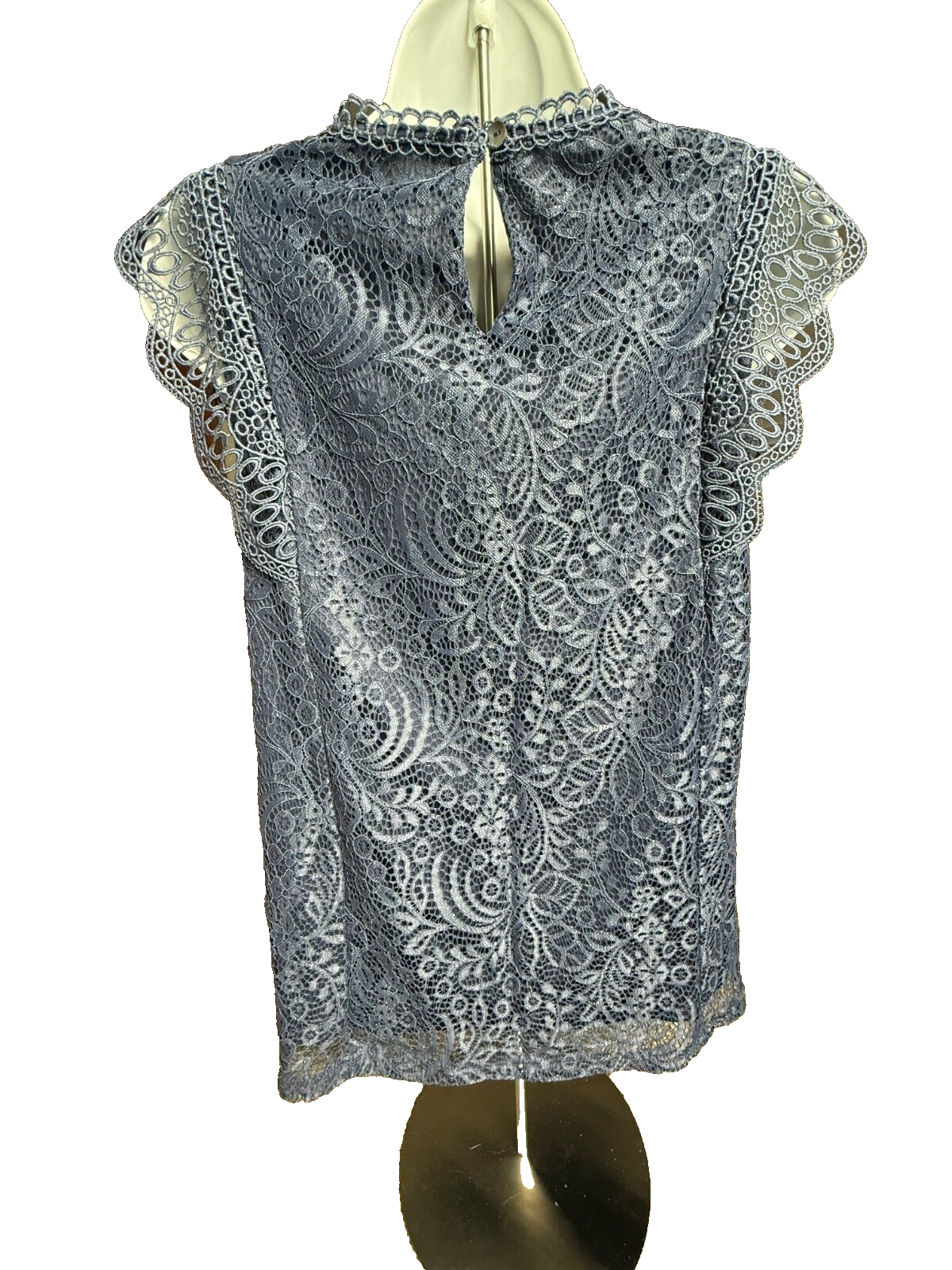 $75 Cable & Gauge Women’s-Crochet Lace Top-Navy-Medium-New Tag