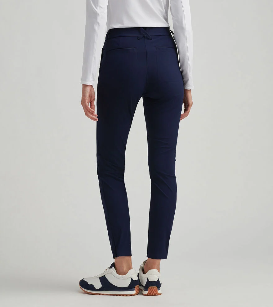 $170 Peter Millar Women’s Bingham High Stretch Ankle Pants - Navy - Medium -New