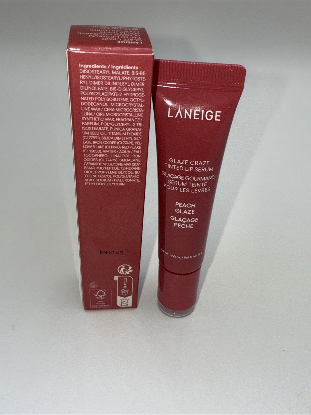 Laneige Glaze Craze Tinted Lip Serum Visibly Plump & High Shine Peach Glaze