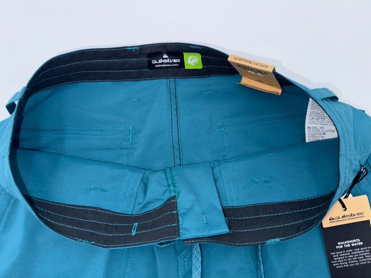$65 Quicksilver Men’s Amphibian Hybrid Shorts - Colonial Blue - 29W x 18.5L -New