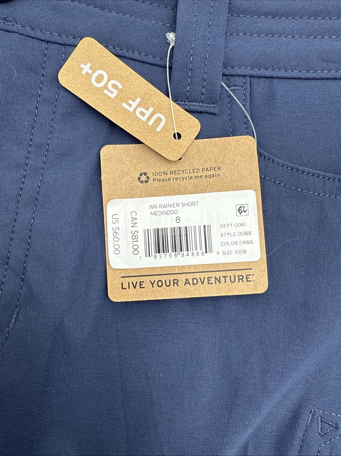 $60 Eddie Bauer Women’s Rainier Bermuda Shorts -Indigo -Size: 8 (31W)- New