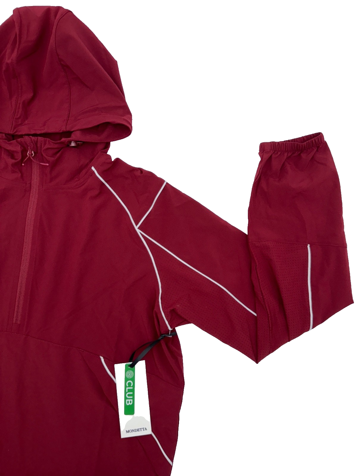 $68 Mondetta Women's Club Lightweight Jacket - Cabernet/White - Medium - New
