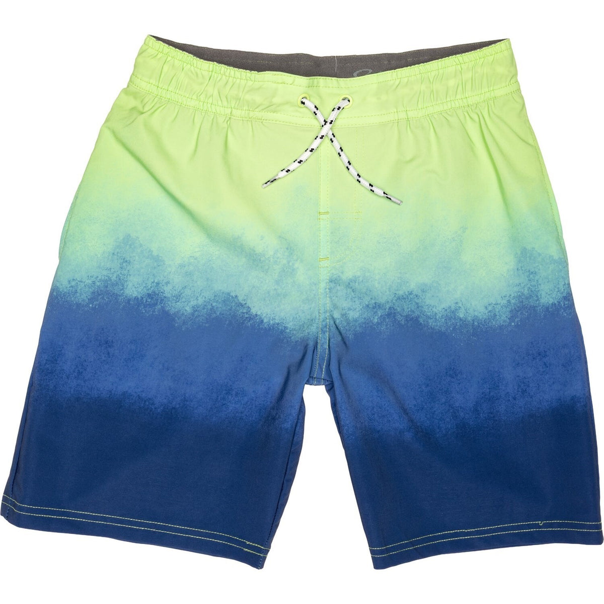 $45 Eddie Bauer Boys Sea Spray Magic Print Swim Shorts - Green Tea - Large -New