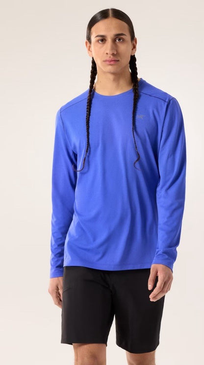 $80 Arc'teryx Men’s Cormac Logo Long Sleeve Performance Shirt-Electra- Medium
