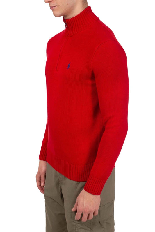 $98 Polo Ralph Lauren Men’s Classic 1/4 Zip Sweater - Tudor Red - Large - New