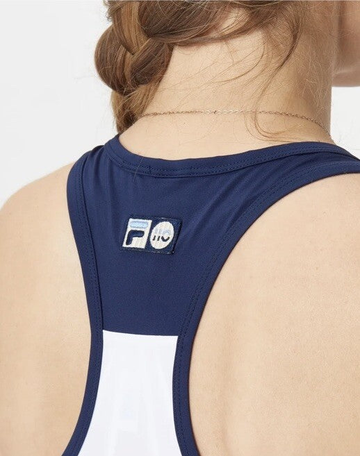 $70 Fila Women's 110 Year Racerback Tank- White- Small  NWT