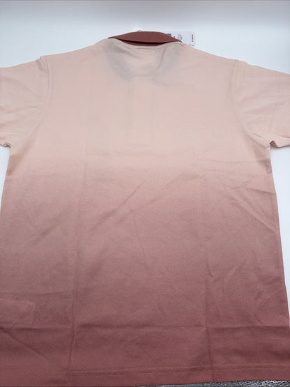 $135 Lacoste Men's Ombre Pique Polo - Light Pink - Medium - New With Tag