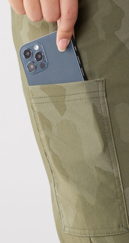$95 PrAna Women’s Halle II Hybrid Jogger Pants-Sage Camo- Size: 2 -New Tag