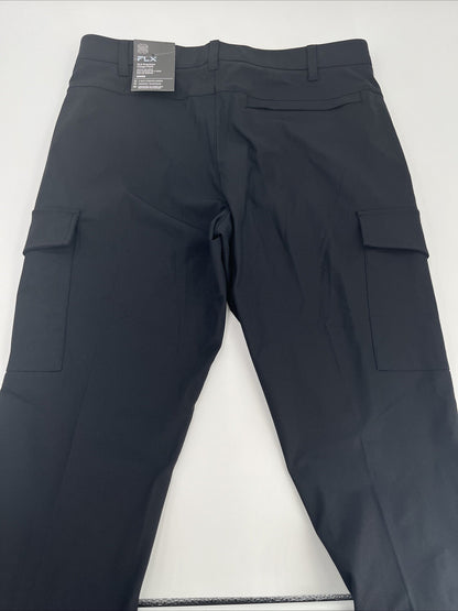 FLX Men’s Premium Slim Cargo Pants- Black- 32W 32L - New Tags