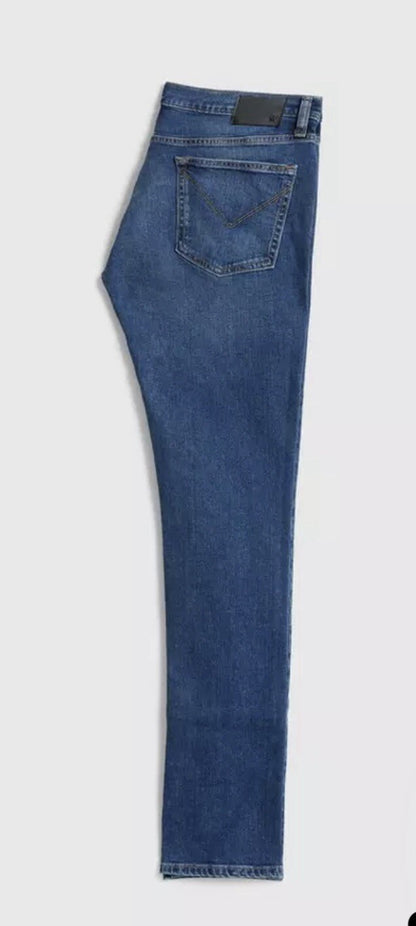 $228 John Varvatos Men’s USA Wight Skinny Straight Denim Jeans-Dark Indigo- 33W