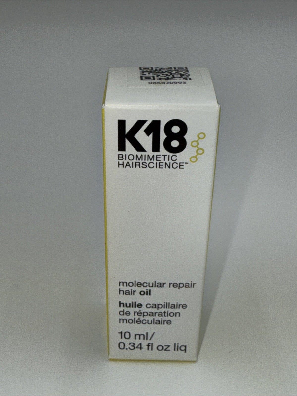 K18 Molecular Repair Hair Oil Biomimetic Hair Science  .34 oz / 10 ml