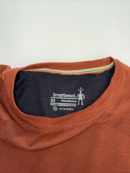 $130 Smartwool Women’s Intraknit Merino Base Layer Crew-Pecan Tan-XSmall-New Tag