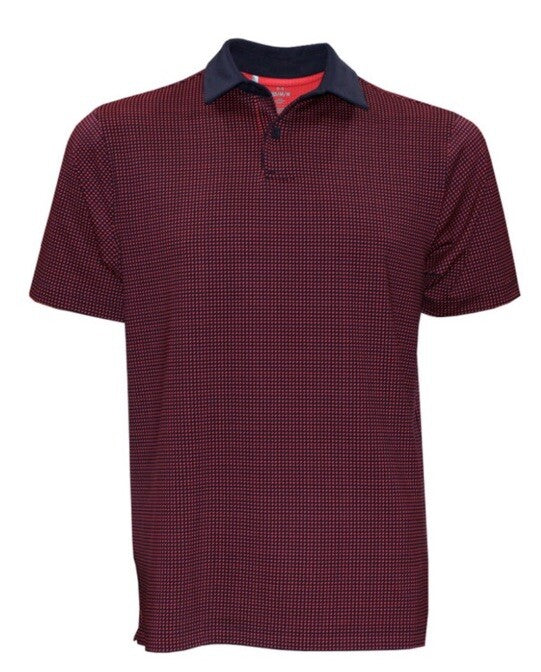 $78 Under Armour Golf Men's T2 Half Moon Polo Shirt- Navy/Orange- Small-New Tag