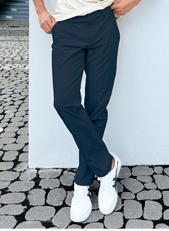FLX Men’s Premium Slim Flat Front Pants- Navy- 32W 32L - New Tags