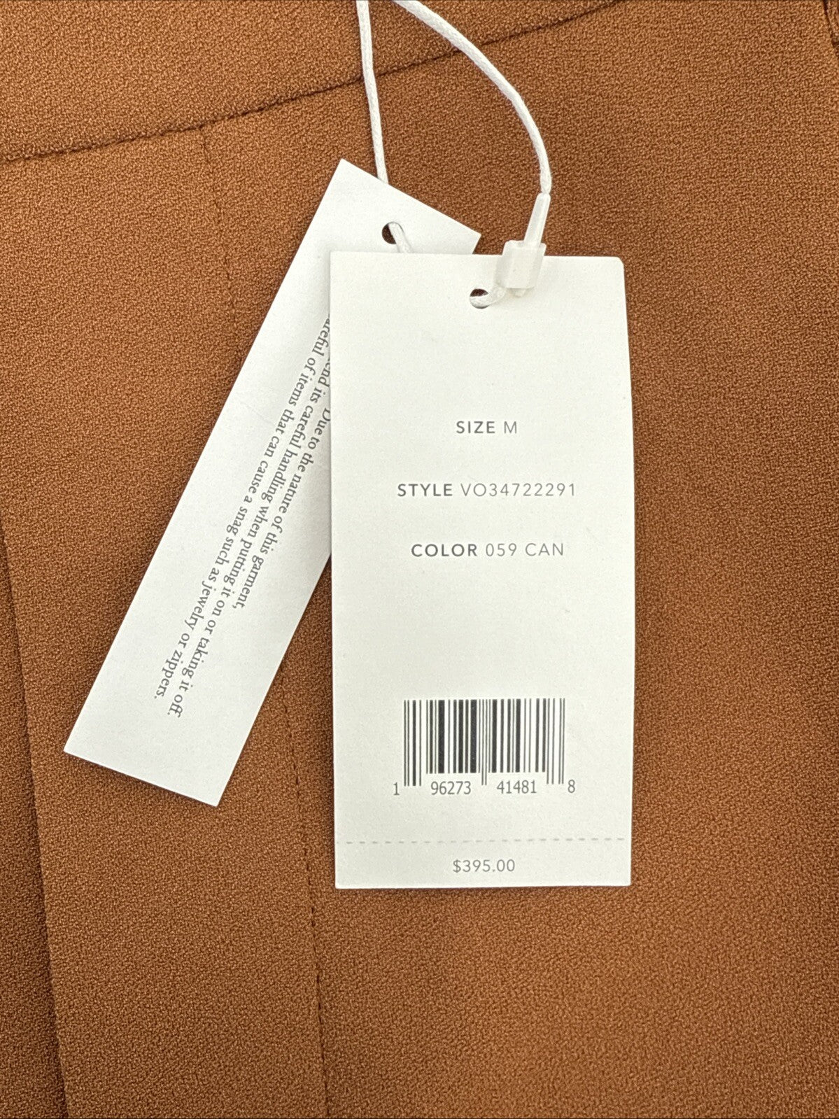 $395 Vince Women’s Wide Leg Pull-On Pants- Brown Tan- Medium- New With Tags