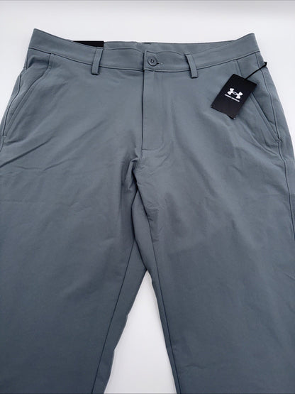 Under Armor Men’s Wicking Golf Flat Front Tech Pants-Pitch Gray-Size 36W 30L-New