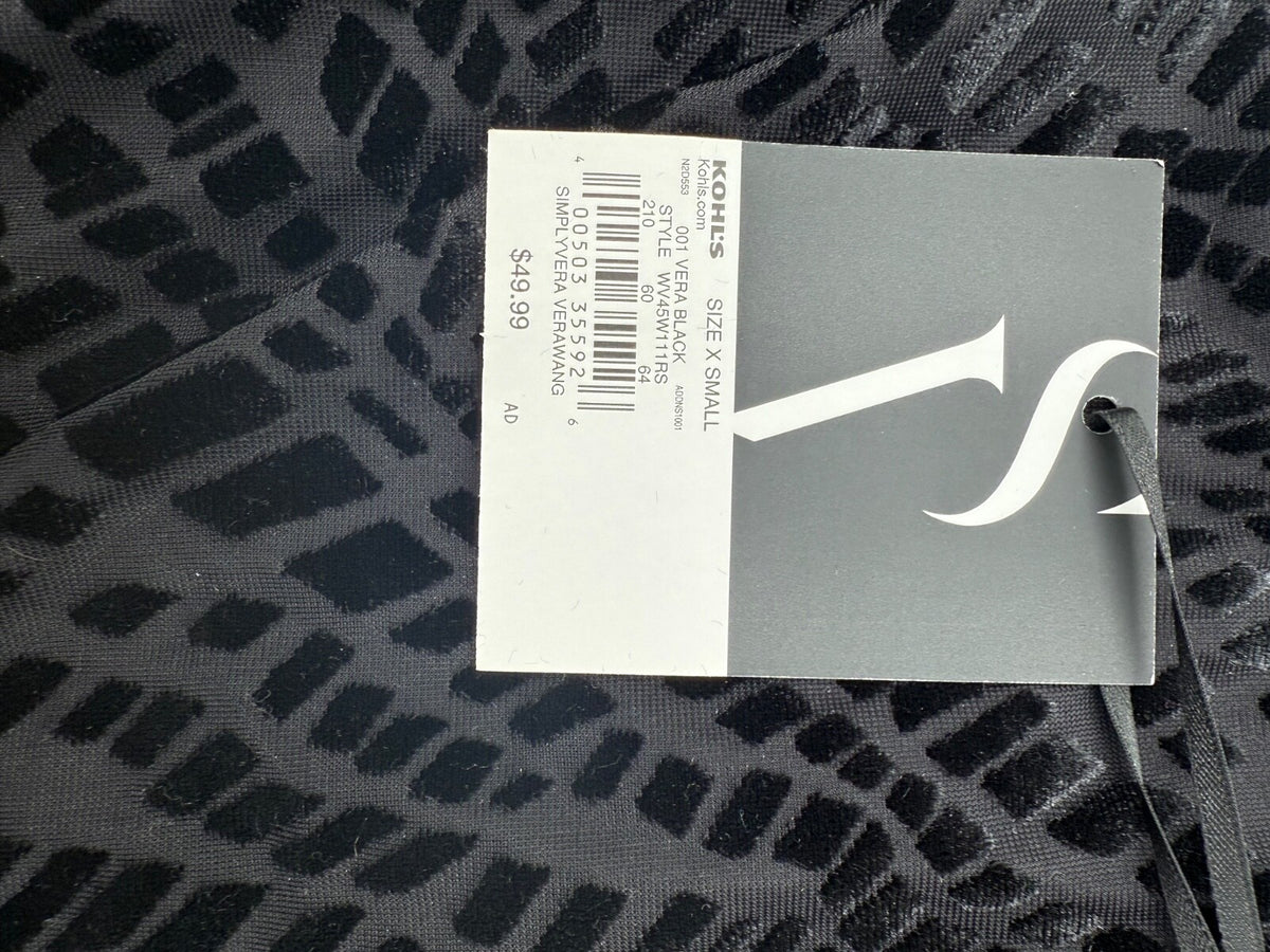 $49 Simply Vera Wang Women’s-Long Sleeve Lined Shirt- Black- XSmall-New Tag