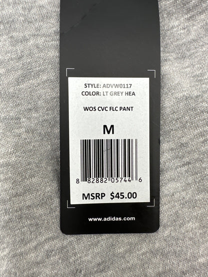 $45 Adidas Women's Fleece Sweatpants - ADVW0117 -Grey - Medium - New With Tags