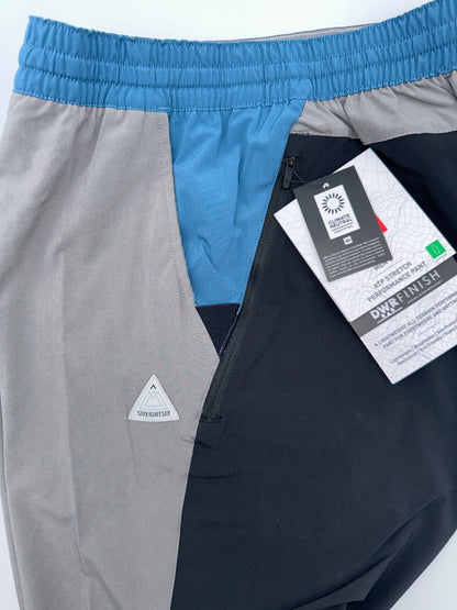 $50 686 Men’s ATP Stretch Performance Pants - Grey/Black/Blue/Tan - Medium- New