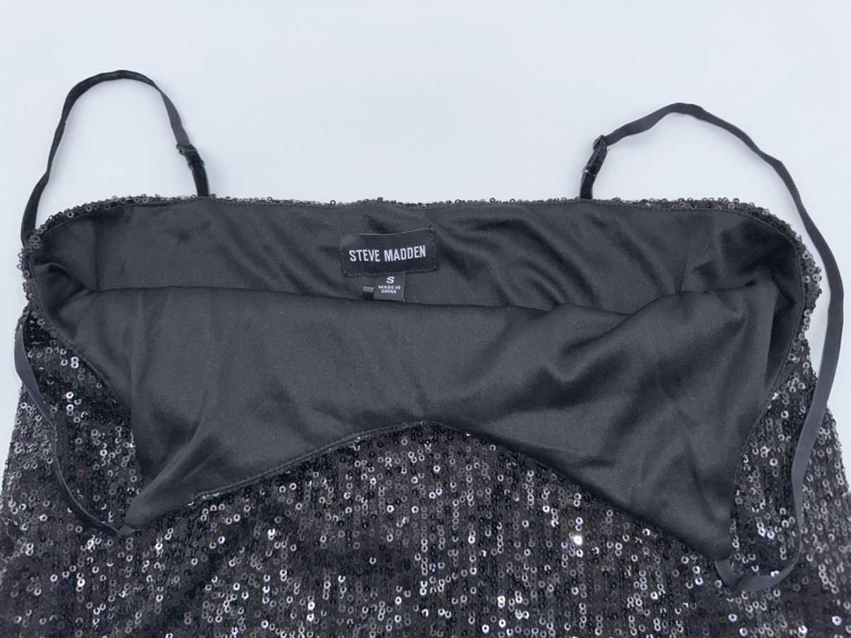 $69 Steve Madden Women’s Hide And Sequin Top - Black- Small - New With Tag