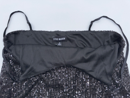 $69 Steve Madden Women’s Hide And Sequin Top - Black- Small - New With Tag