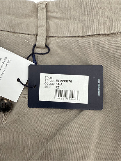 $198 PETER MILLAR CollectionMen’s ConcordeGarmentDyed Trouser Pants-Khaki-32W36L