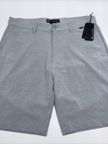 $94 Travis Mathew Men’s Sand Harbor Golf Shorts- Heather Sleet Grey- 34W-New Tag