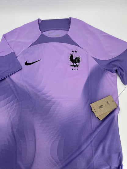 $95 Nike Men’s France Goalkeeper Soccer Jersey FFF DN0664-581-Purple-Large-New