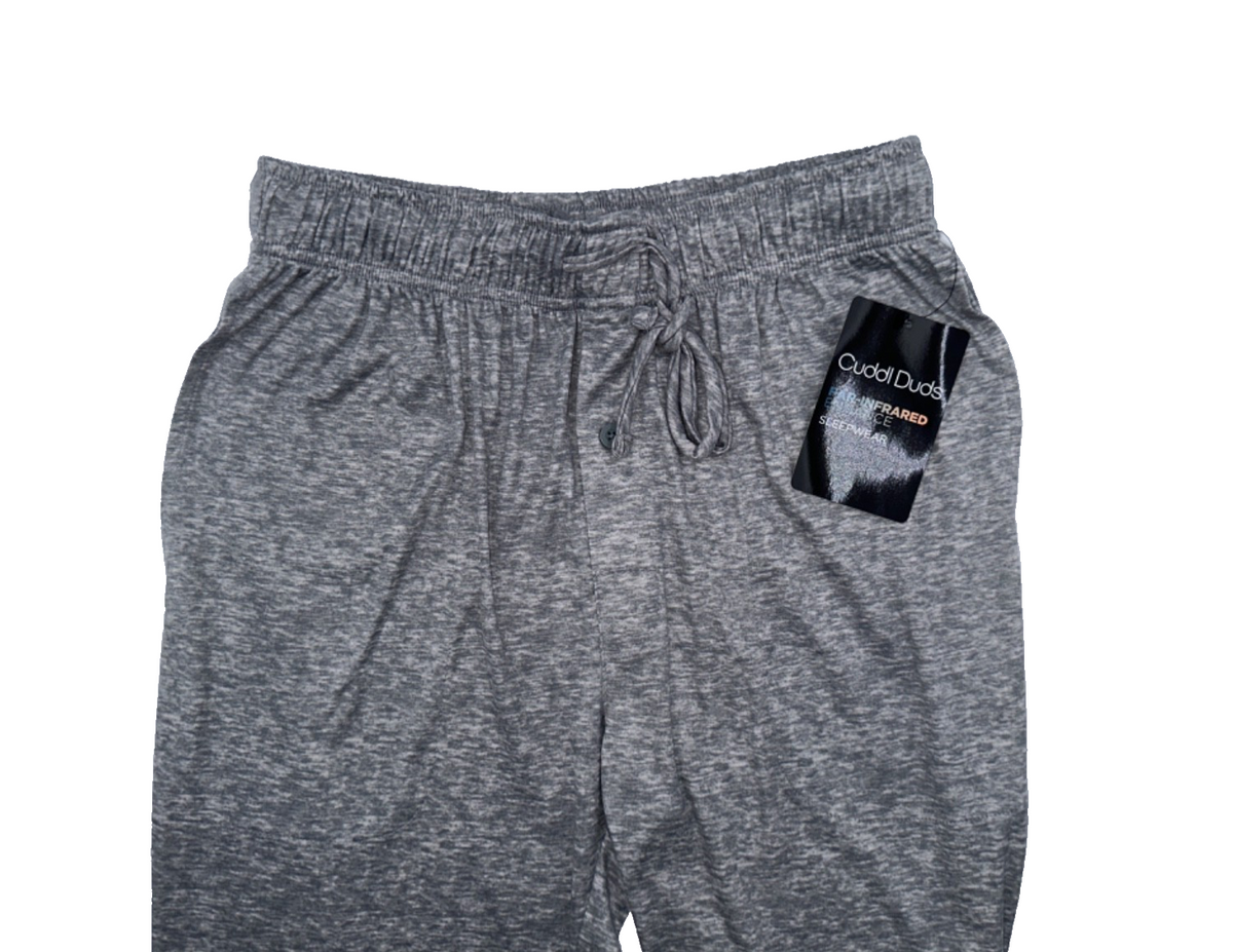 $38 Cuddl Duds Men's Essentials Pajama Pants - Gray Heather- Small - New
