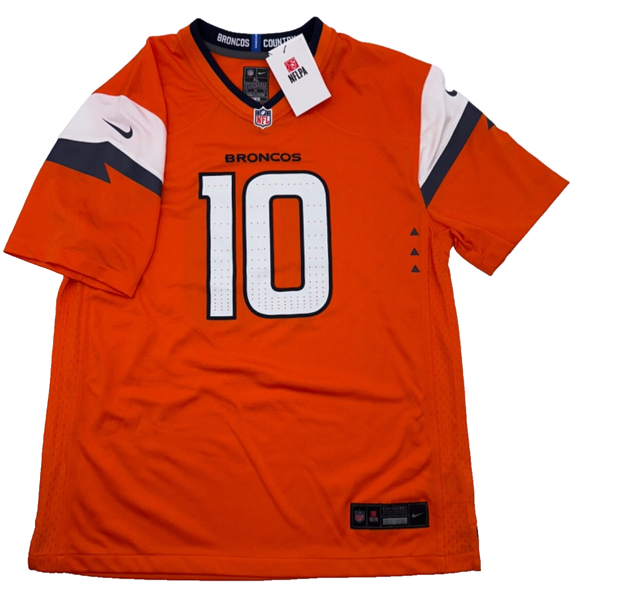 $90 Nike Youth Denver Broncos Bo Nix Jersey - Orange/Blue - XLarge - New