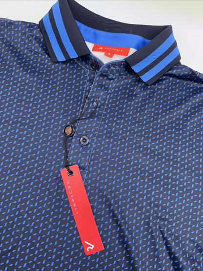 $110 Redvanly Men’s Pascal Golf Performance Polo Shirt-Midnight Navy-Small-New